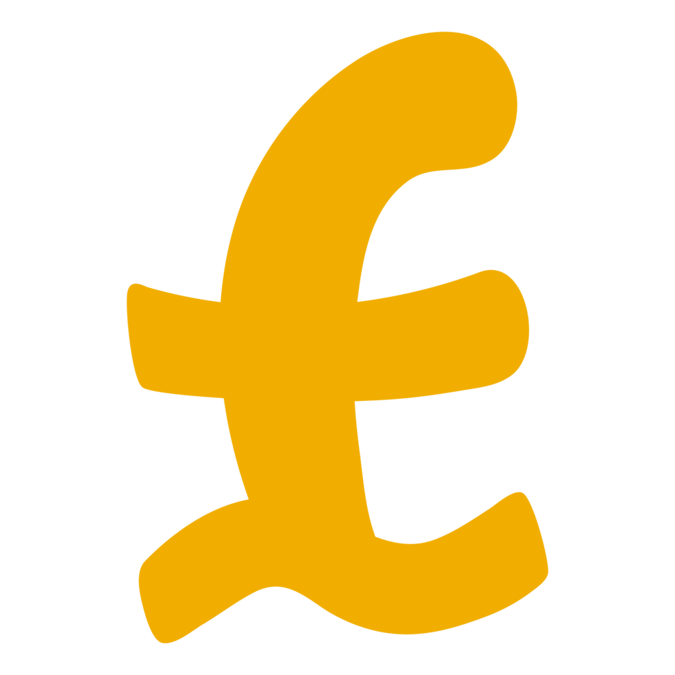 Pound Currency Symbol on Transparent Background png