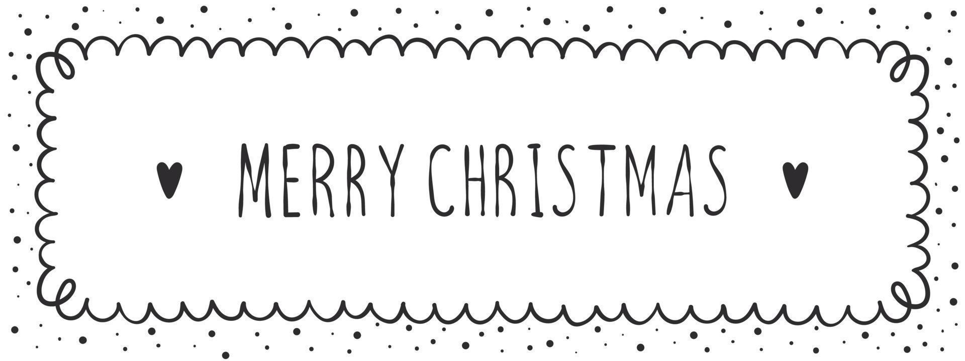 Christmas banner. Hand drawn images. Xmas signs. Christmas wish. Vector images