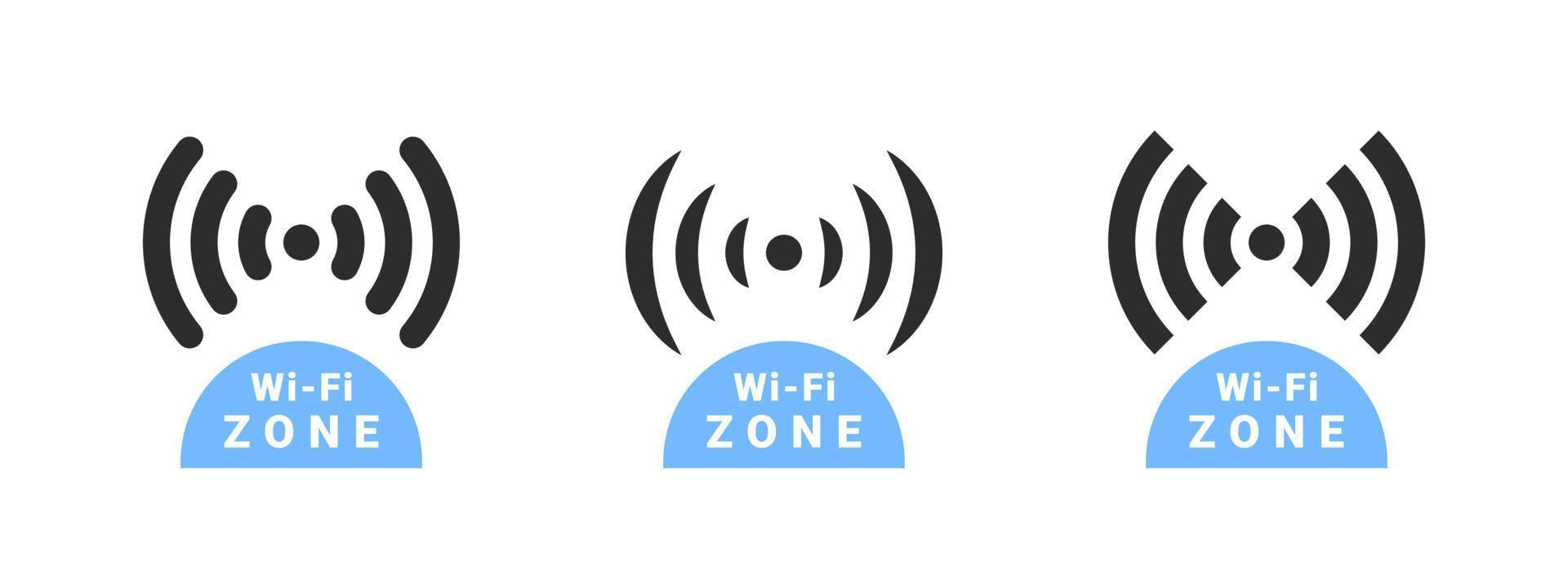 iconos wifi gratis. icono inalámbrico y wifi. símbolo de internet inalámbrico. iconos vectoriales vector