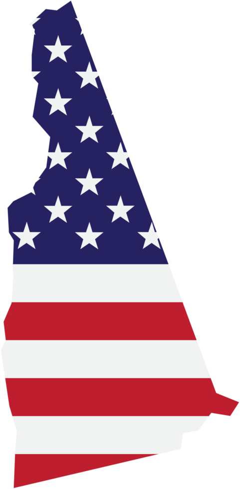 schema disegno di nuovo hamshire stato carta geografica su Stati Uniti d'America bandiera. png