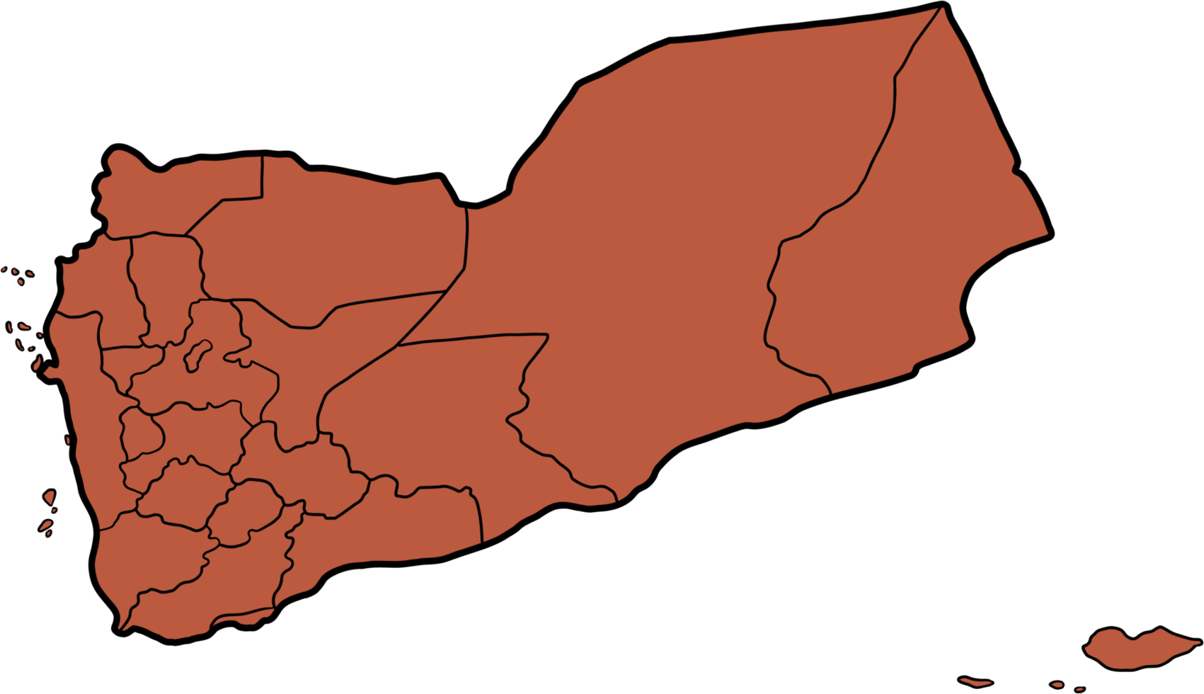 doodle freehand drawing of yemen map. png