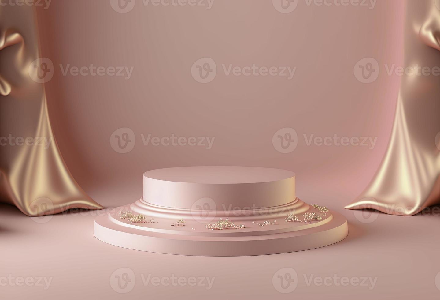 Luxury background with pink podium element photo