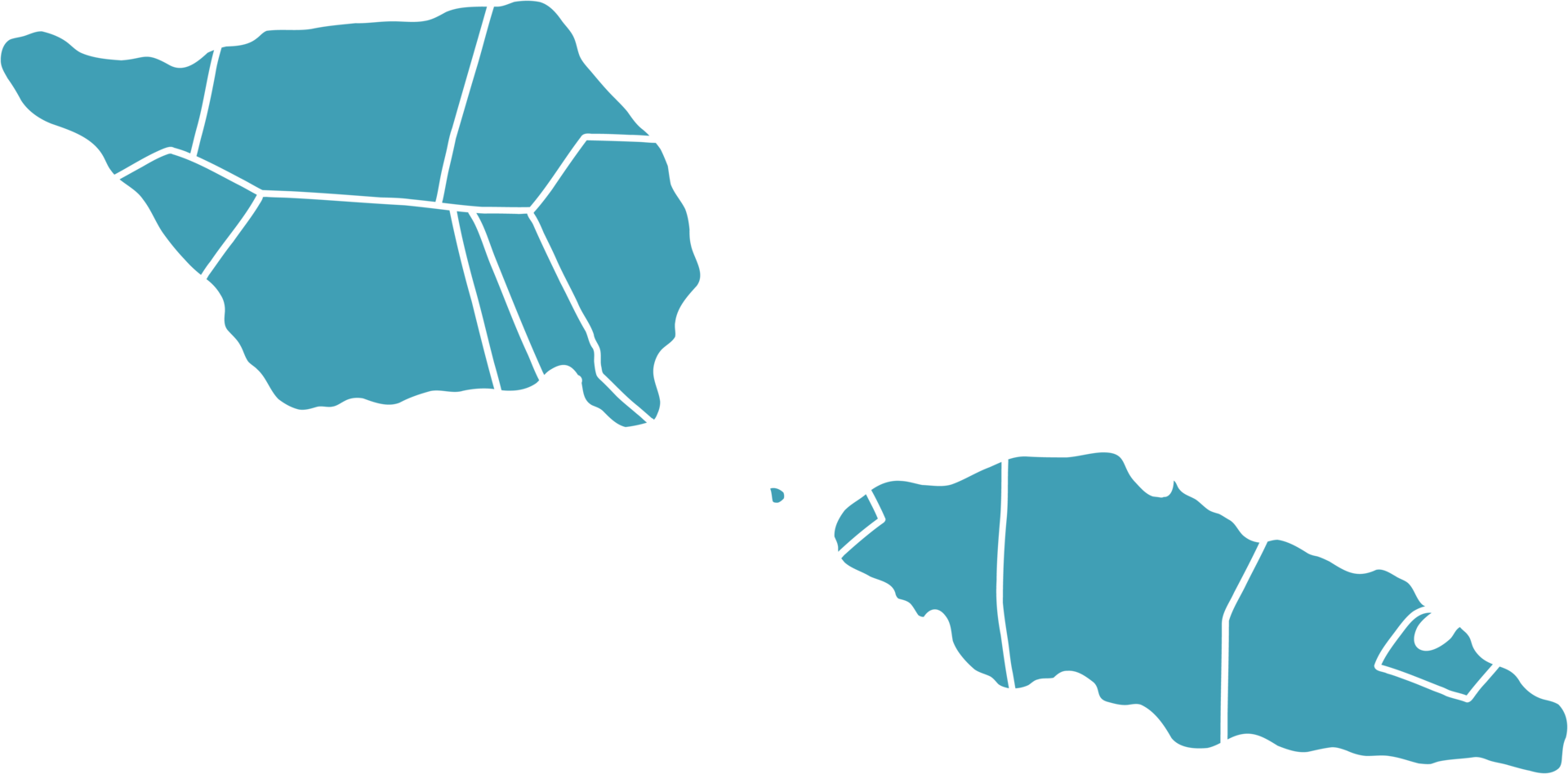 doodle freehand drawing of samoa map. png