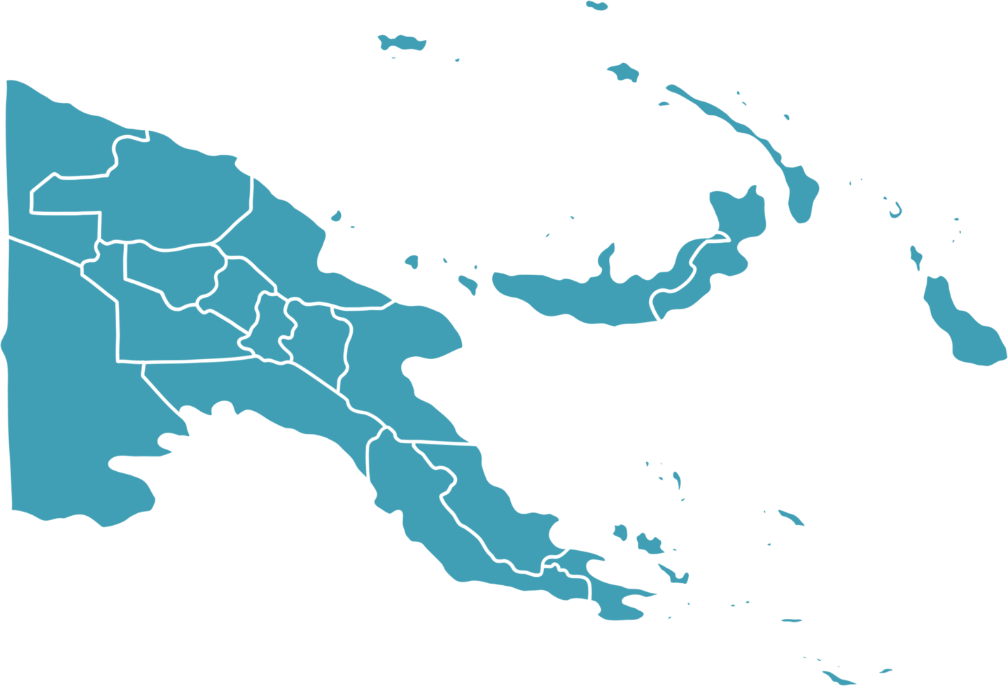 doodle freehand drawing of papua new guinea map. png