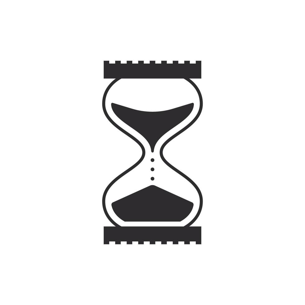 señal de reloj de arena. símbolo de tiempo logotipo de reloj de arena. señal de reloj o temporizador. icono transparente aislado. Imágenes de vectores