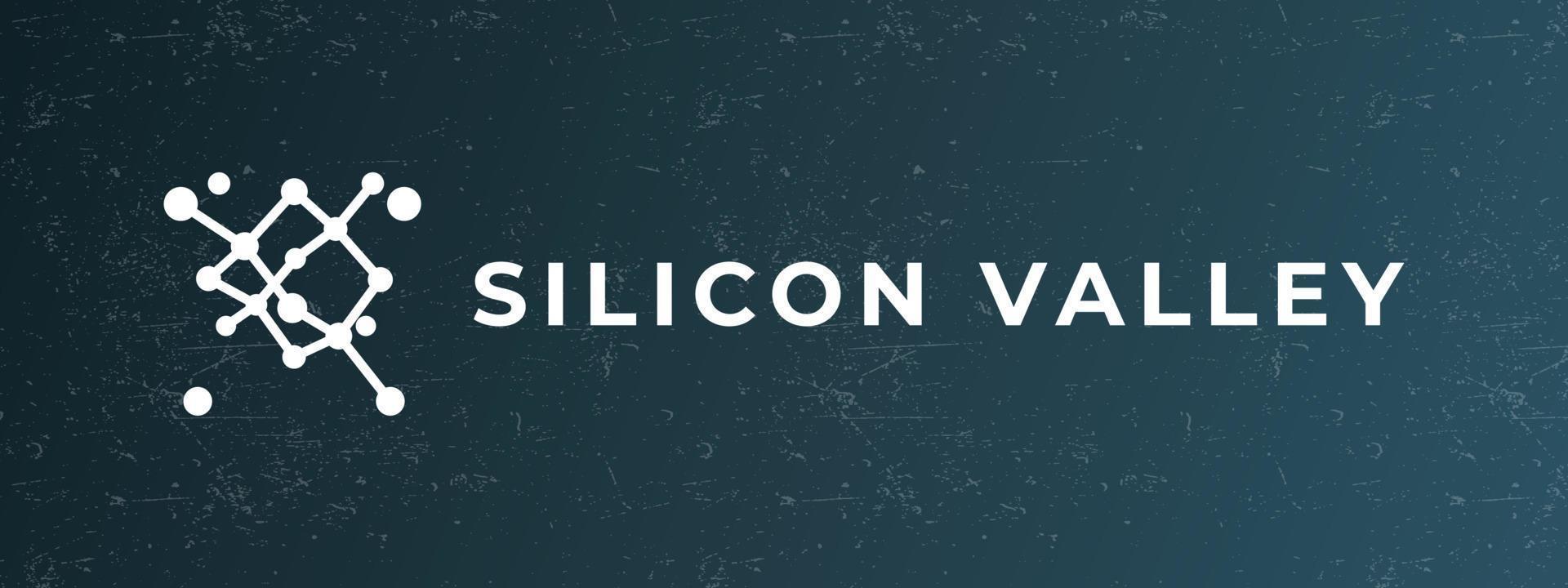 Silicon Valley, California. Grunge effects background. Creative inscription. Vector illustration