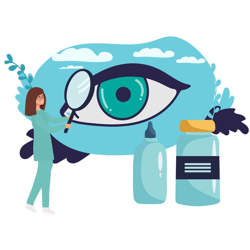 Ophthalmology medicine and optical eyesight examination. Idea of eye