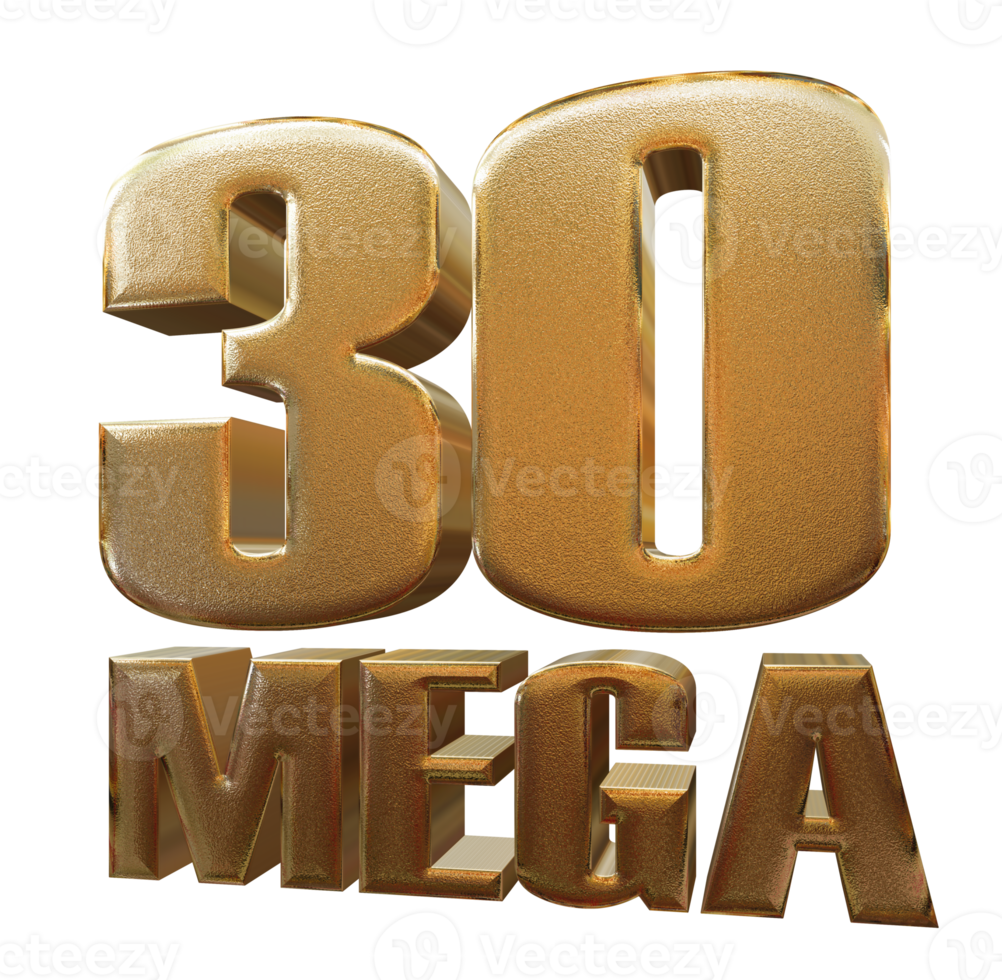 30 mega ouro com generativo png