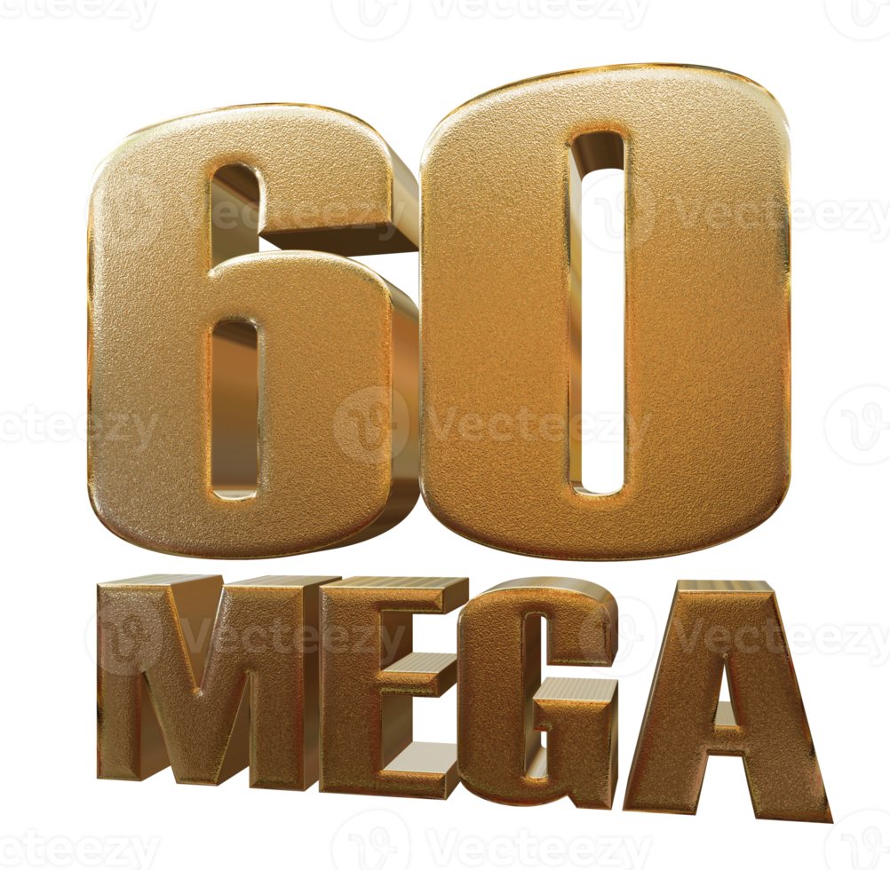 60 méga or avec génératif png