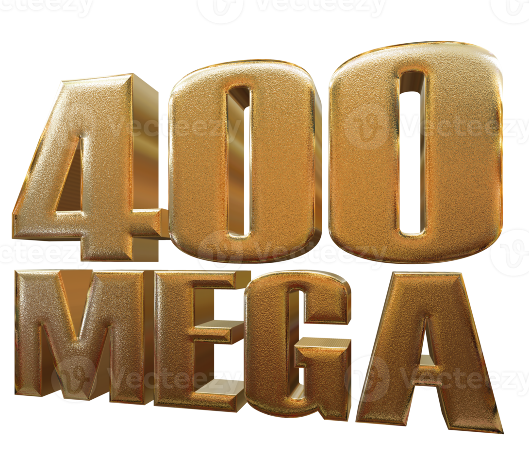 400 Mega Gold mit Generativ png