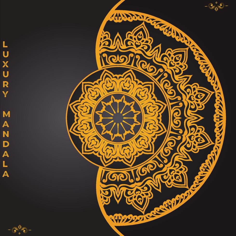 Luxury ornamental mandala design background with arabesque pattern arabic islamic east style vector