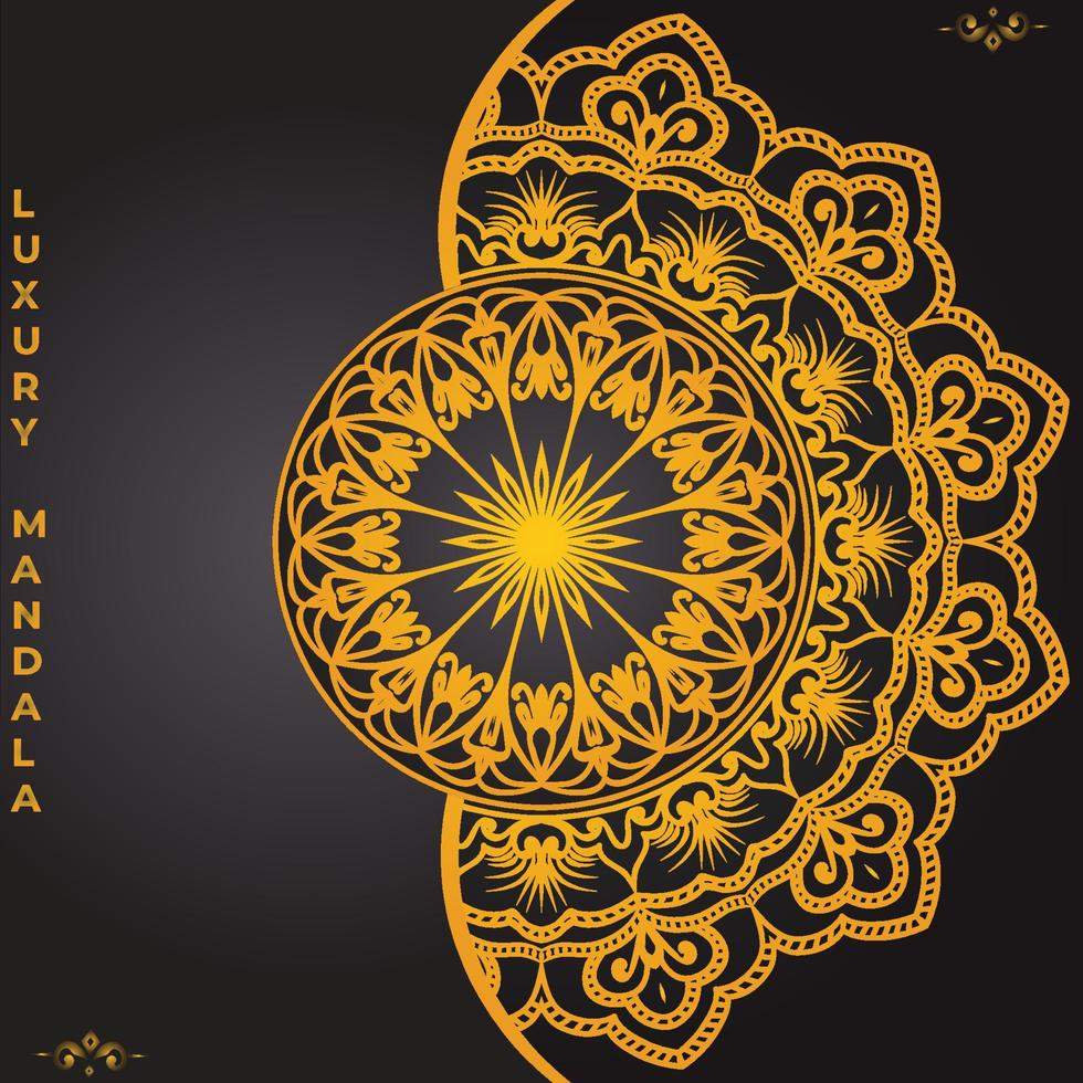 plantilla de fondo de diseño de mandala de lujo vector