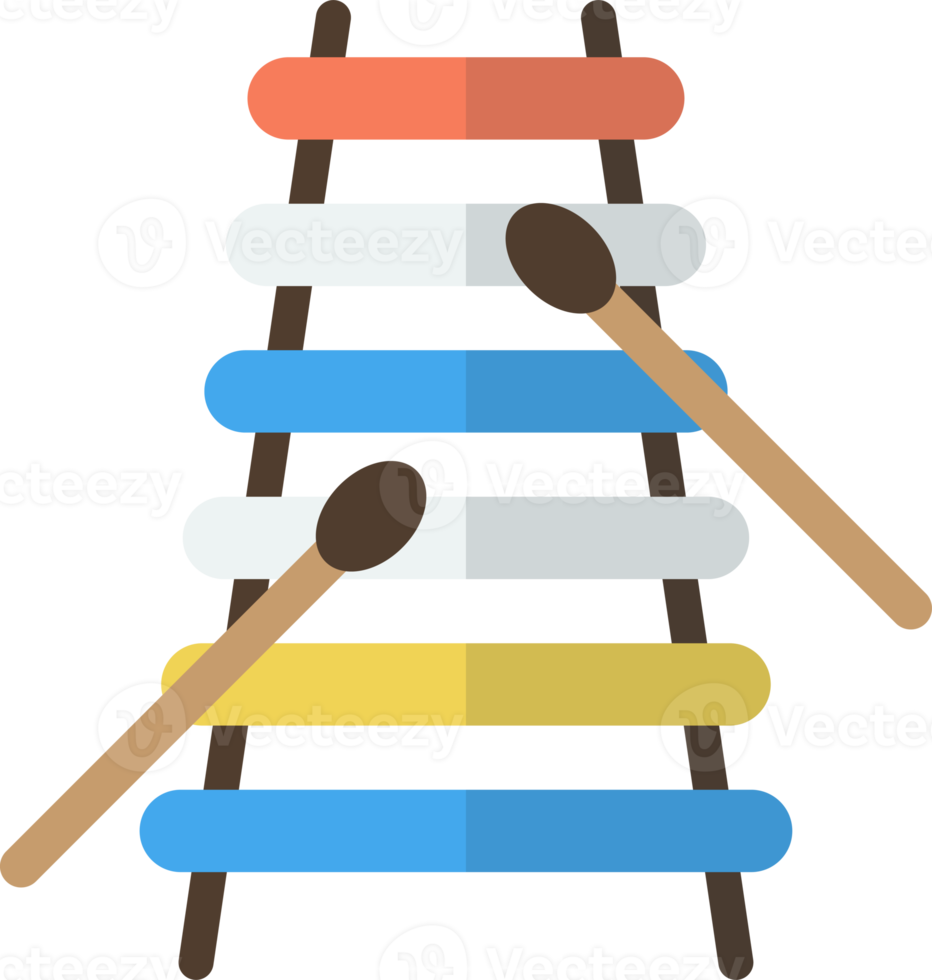 xylophone illustration in minimal style png