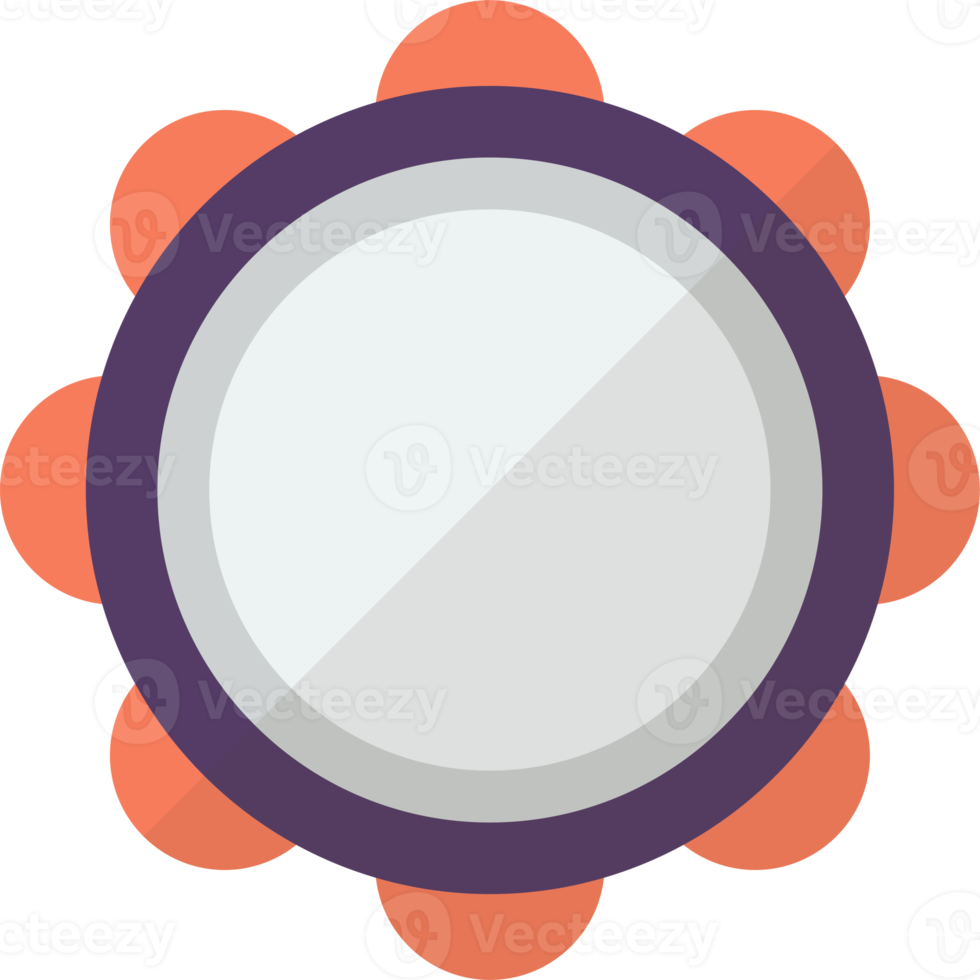 drums from top view illustration in minimal style png