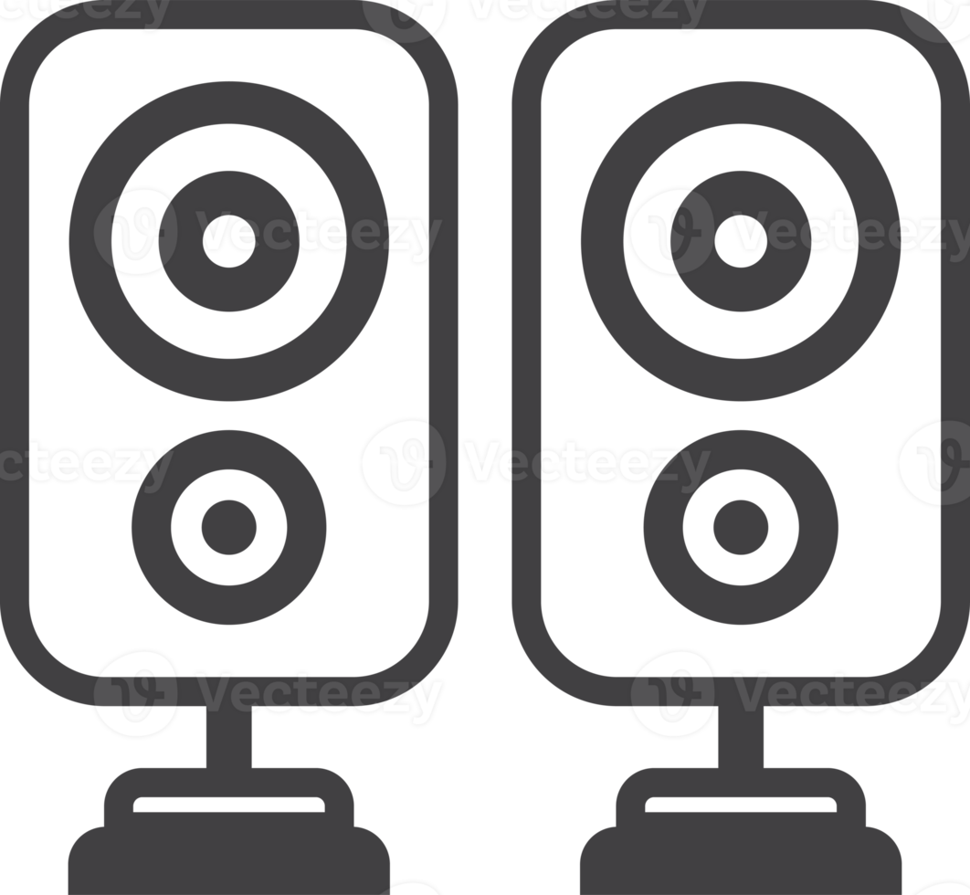 lautsprecherillustration im minimalen stil png