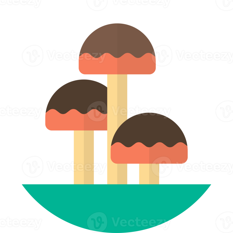 illustration de champignon dans un style minimal png