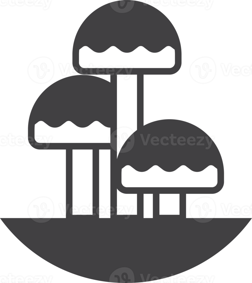 mushroom illustration in minimal style png