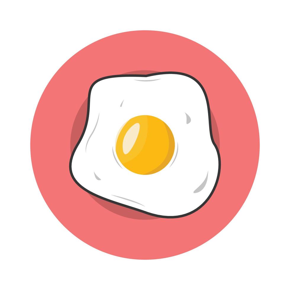 Fried Egg Vector Flat Style 17179733 Vector Art at Vecteezy