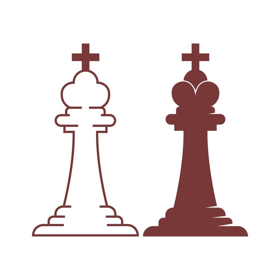Chess icon logo design vector