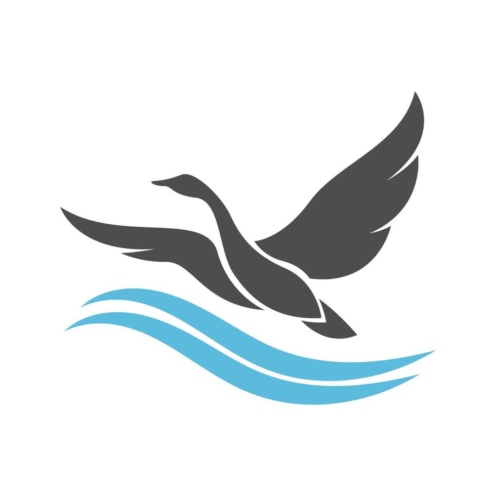 Goose logo icon design vector