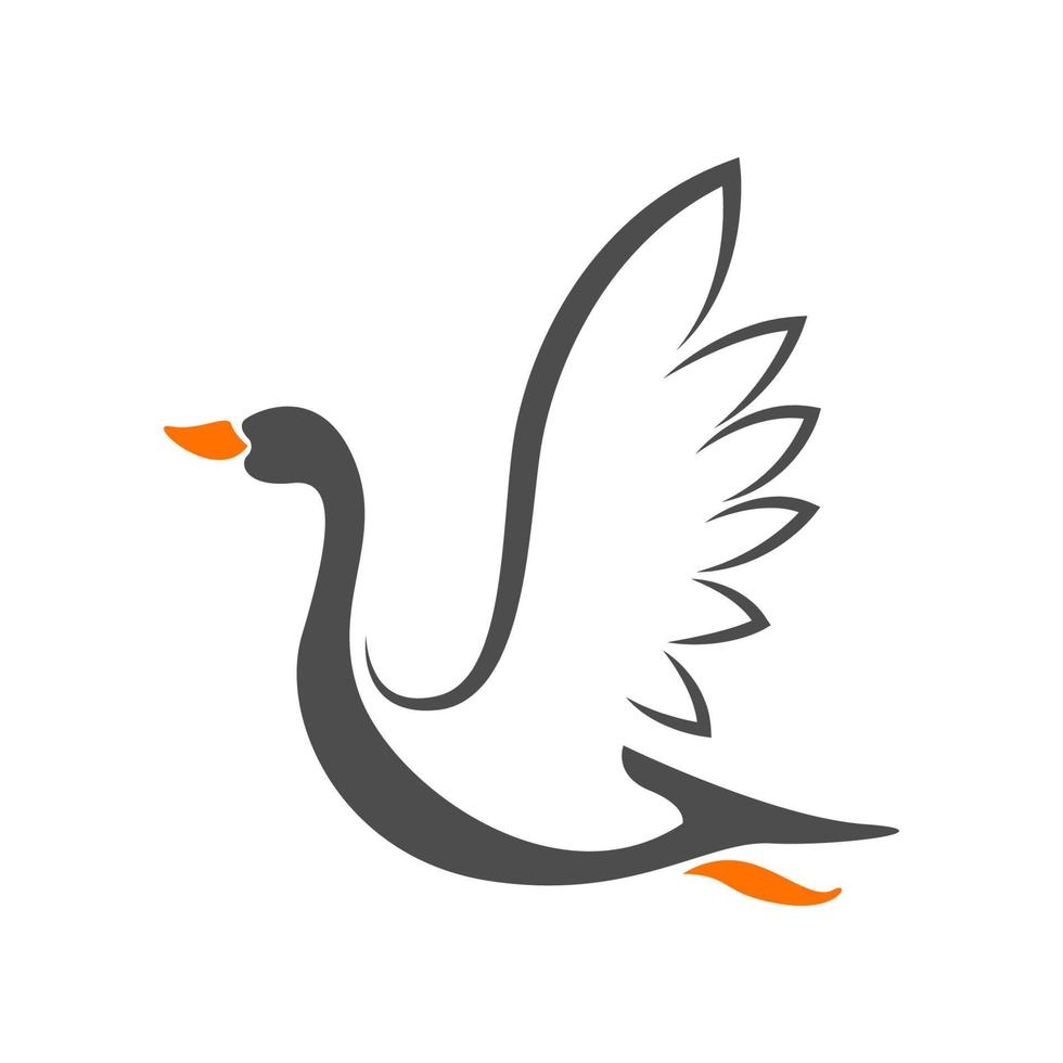 Goose logo icon design vector