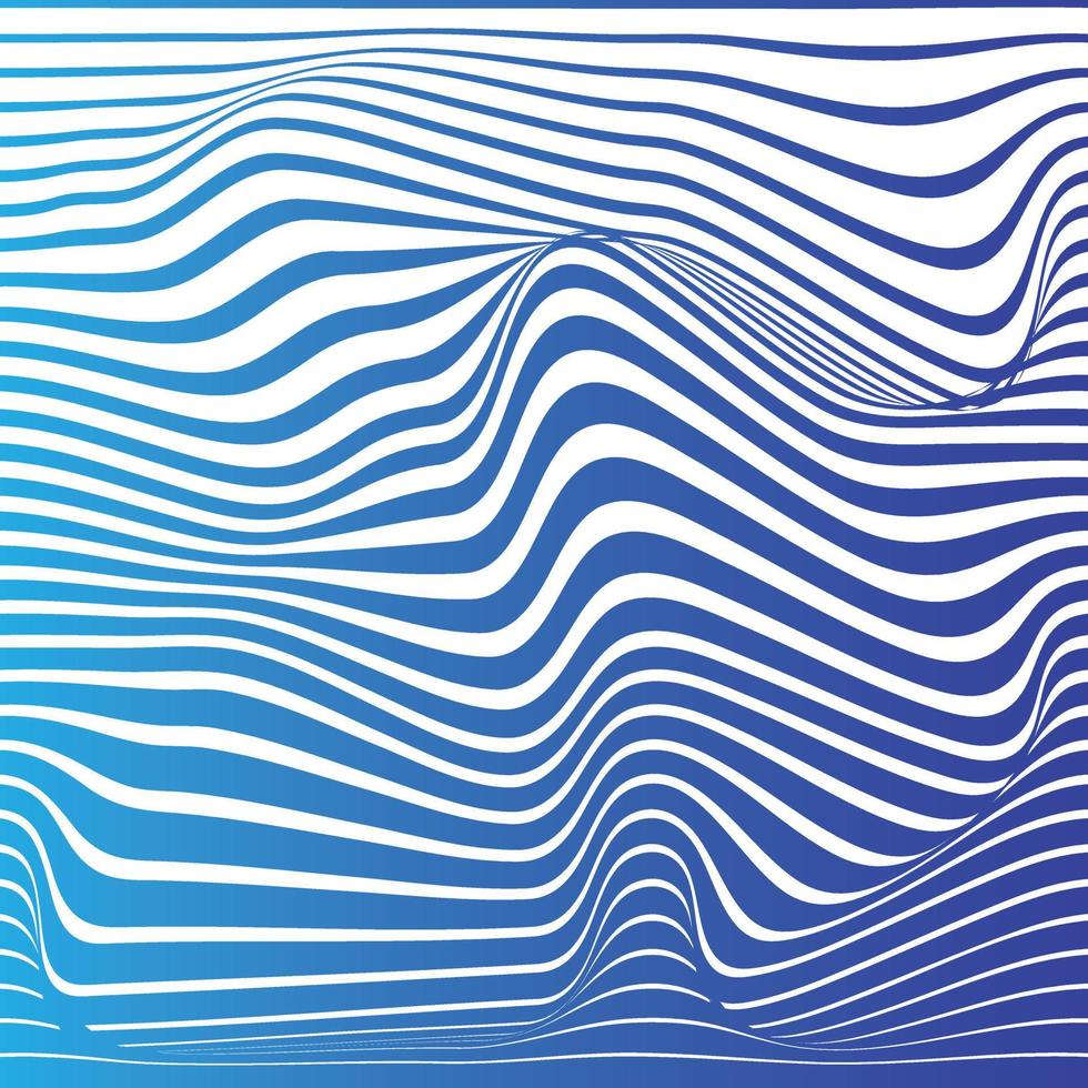 Monochrome abstract contour Blue and white Lines vector