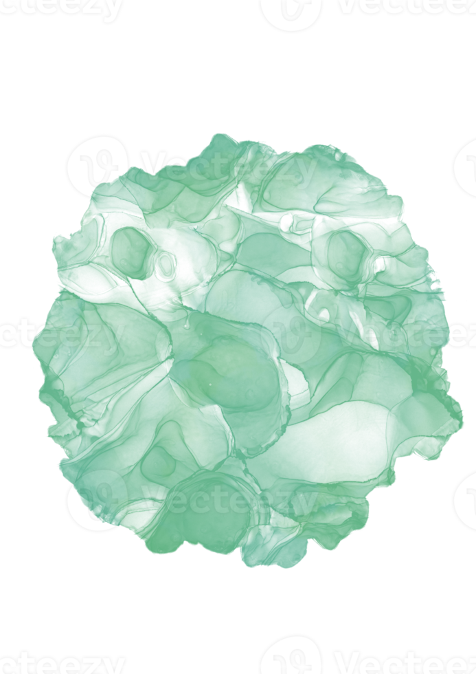 Green Alcohal Ink Paintbrush png