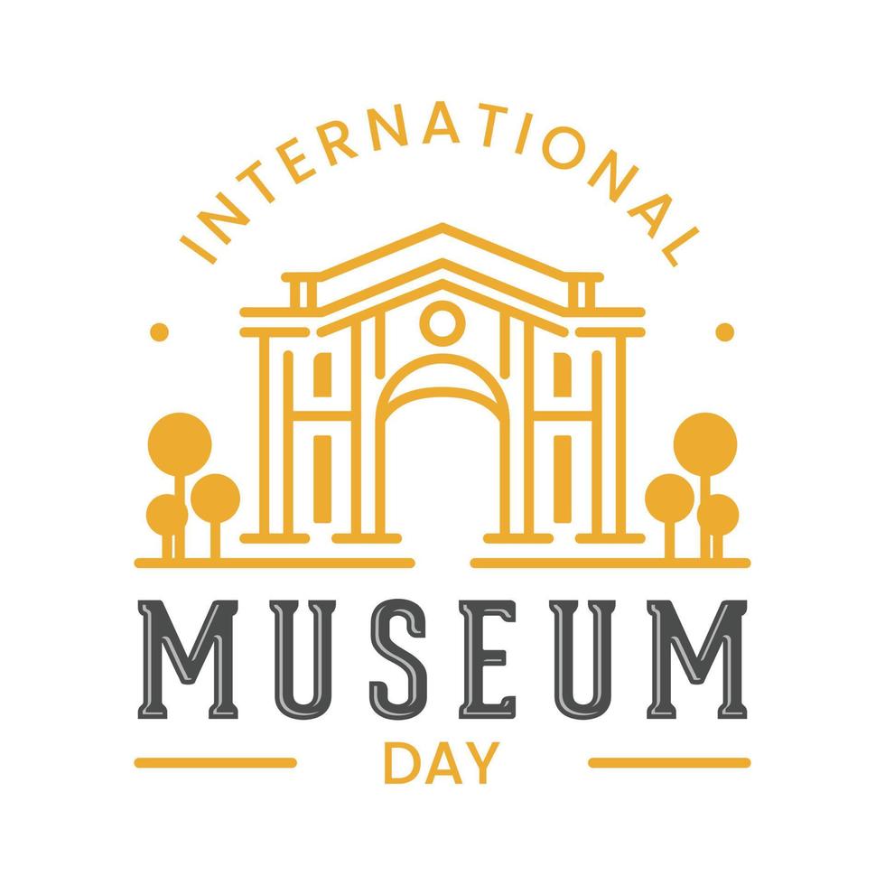 dia internacional de los museos vector