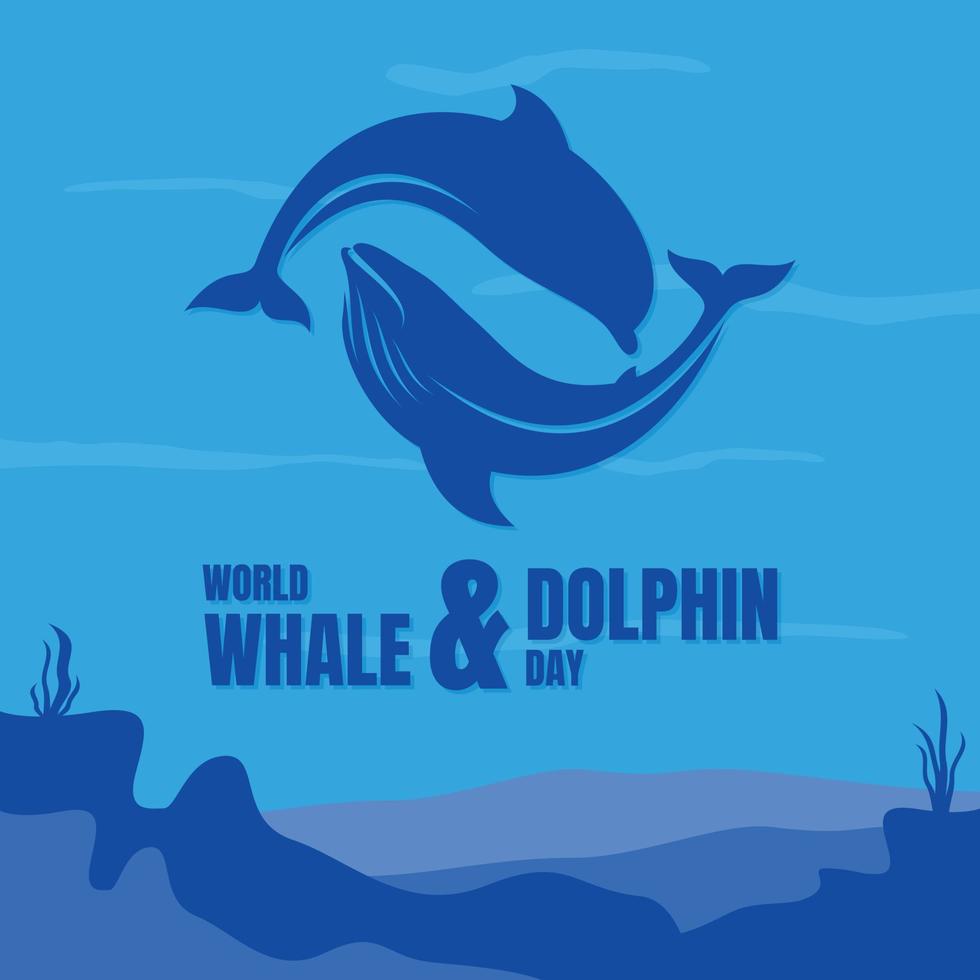 World Whale and Dolphin Day for element design 17179864 Vector Art at