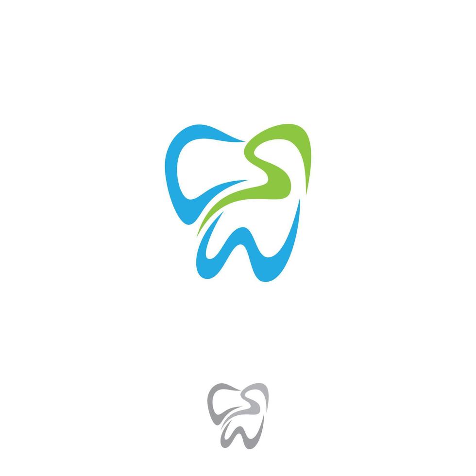 CSW letter for dental care clinic hospital logo design vector