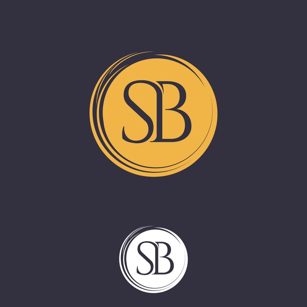 Vector luxury style letter SB logo monogram alphabet