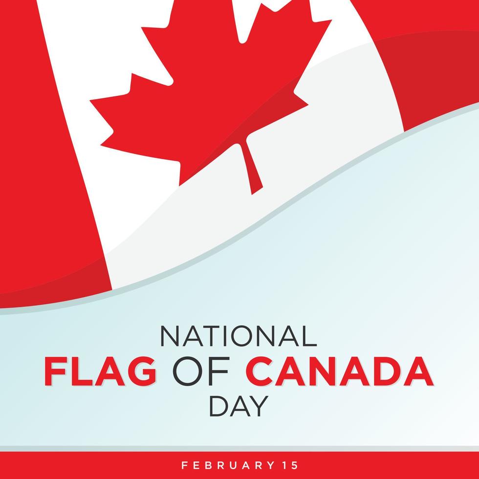 plantilla de diseño del día de la bandera nacional de canadá vector