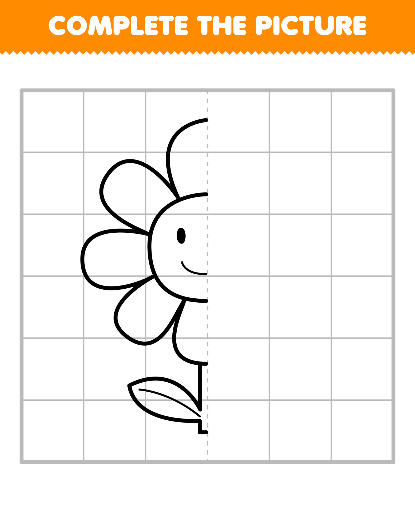 education-game-for-children-complete-the-picture-of-cute-cartoon-flower