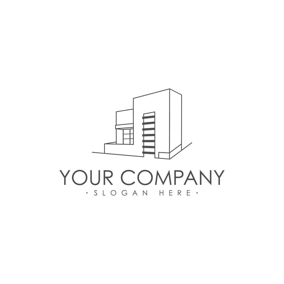 Building logo illustration vector graphic design