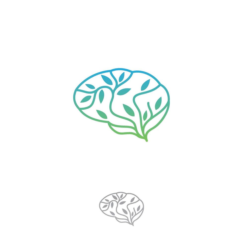 Tree Brain concept nature intelligent evolution vector