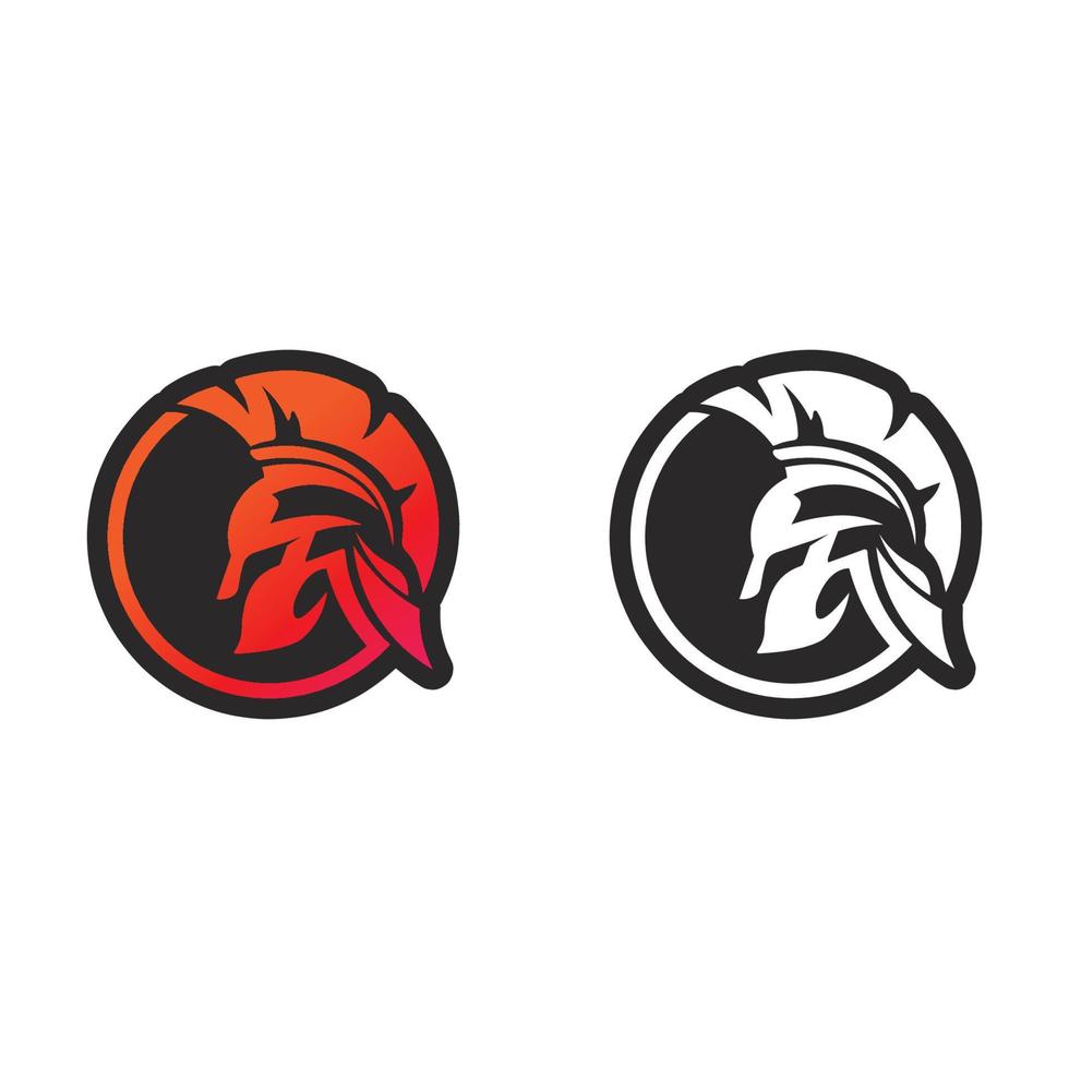 spartan and gladiator logo icon designs vector set