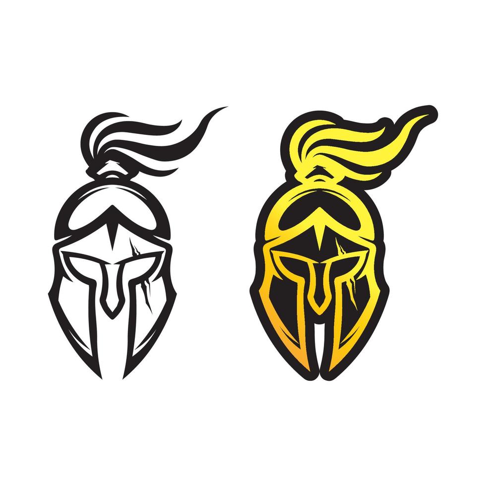 espartano y gladiador logo icono diseños vector conjunto