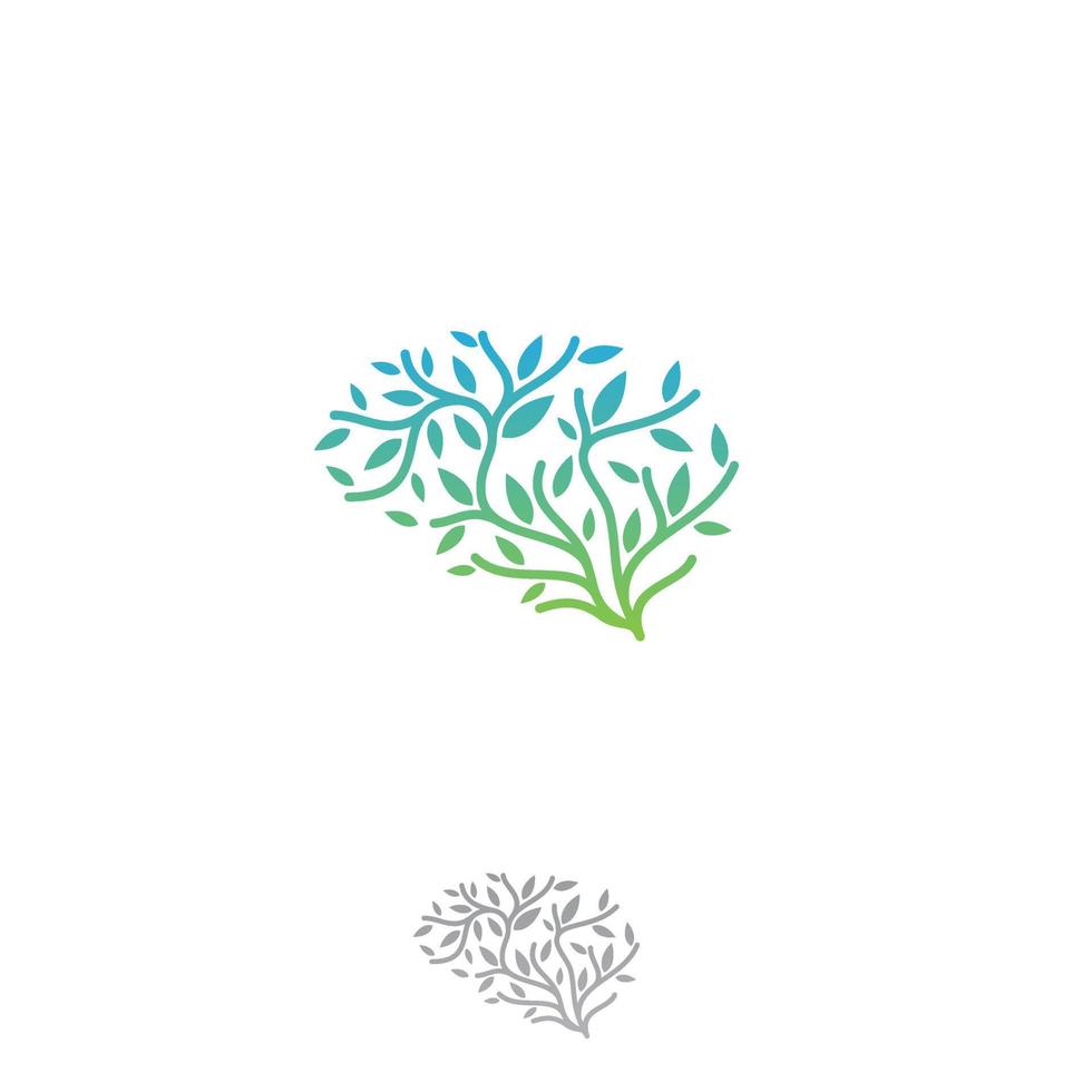 Tree Brain concept nature intelligent evolution vector