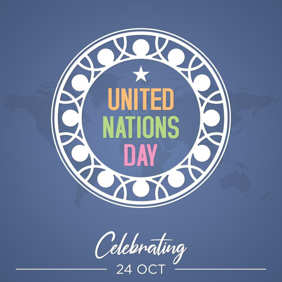 United Nations Day letter vector background