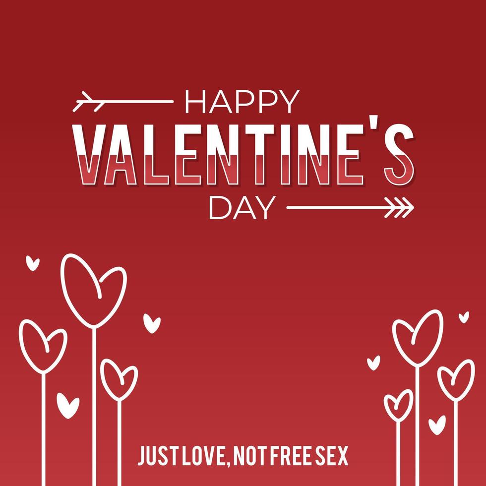 Happy Valentines Day letter background vector