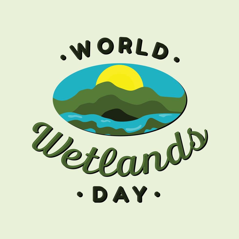 World Wetland Day vector background design