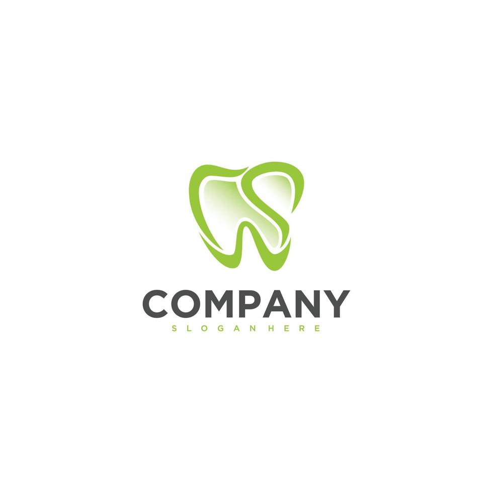 diseño de letra del logotipo de cuidado dental csw vector