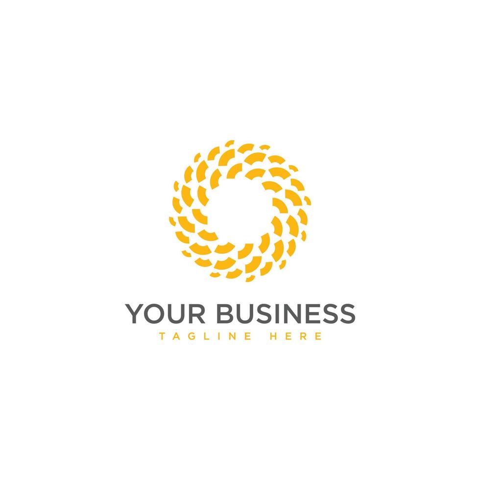 Abstract orange circle logo design element vector