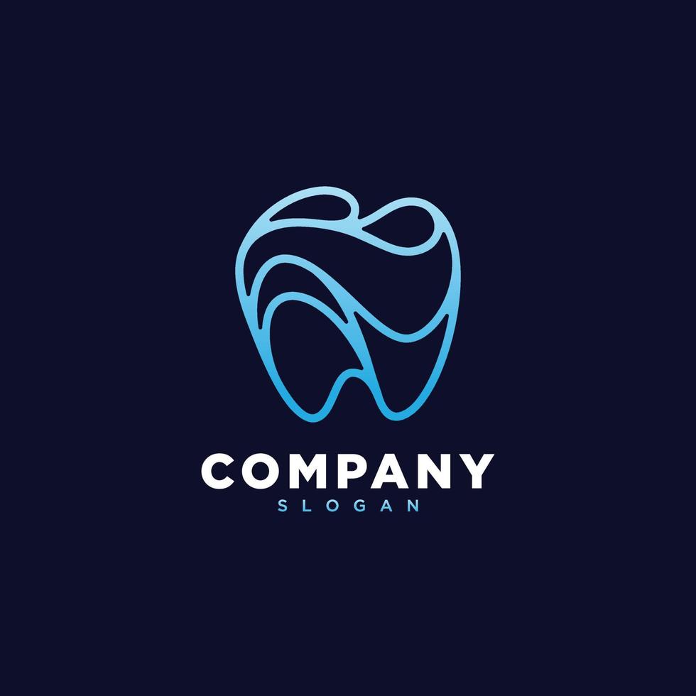 Modern tech dental logo vector