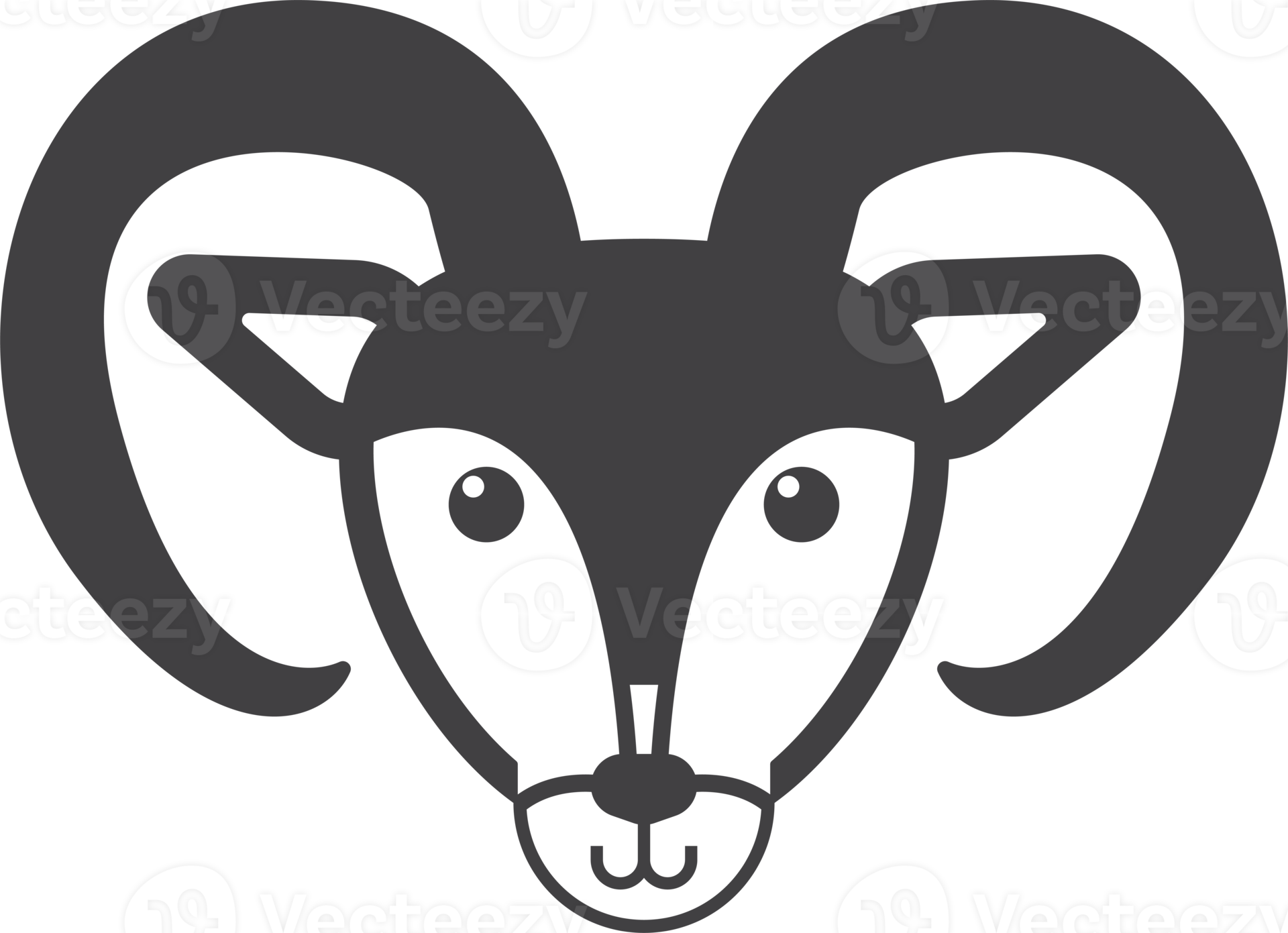 goat illustration in minimal style 17180711 PNG