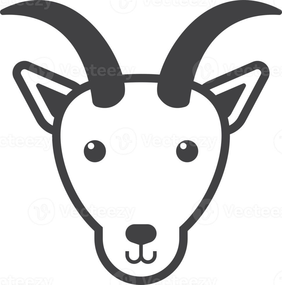 goat illustration in minimal style png