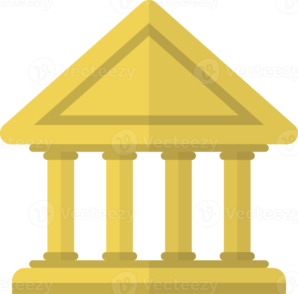 illustration de banque ou de sanctuaire dans un style minimal png