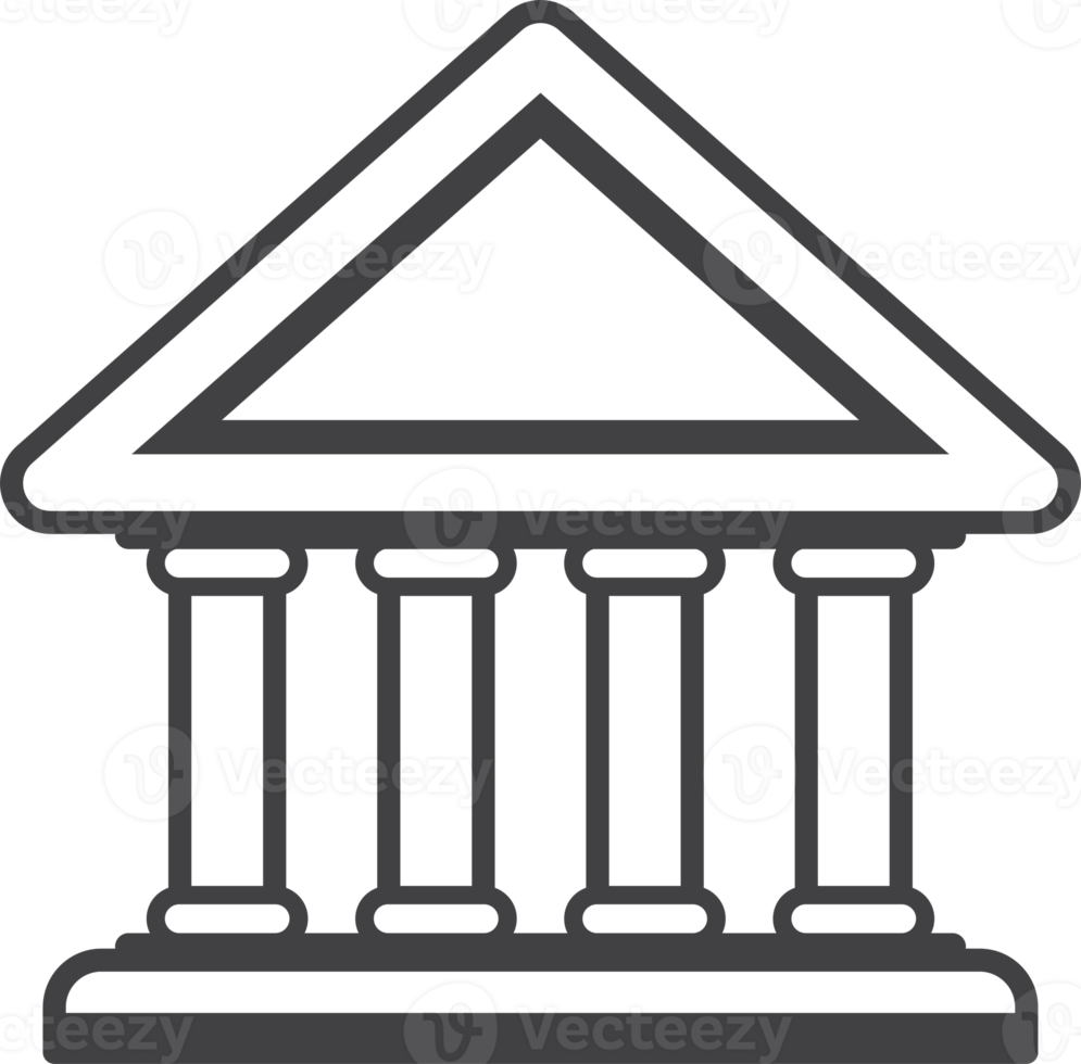 bank or sanctuary illustration in minimal style png