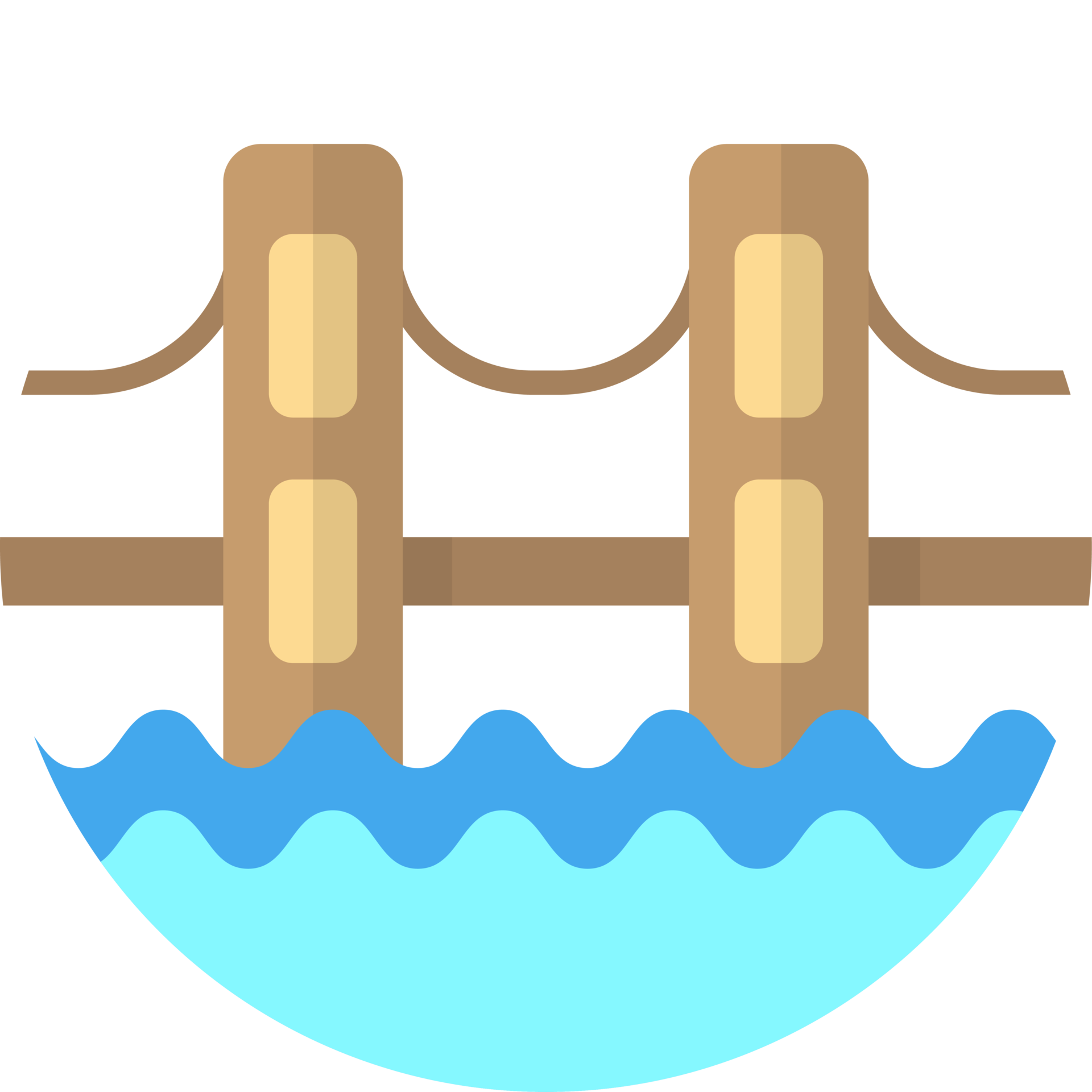 suspension bridge and river illustration in minimal style 17180761 PNG