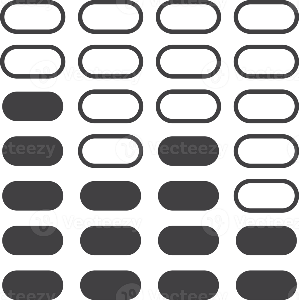 Volume levels illustration in minimal style png